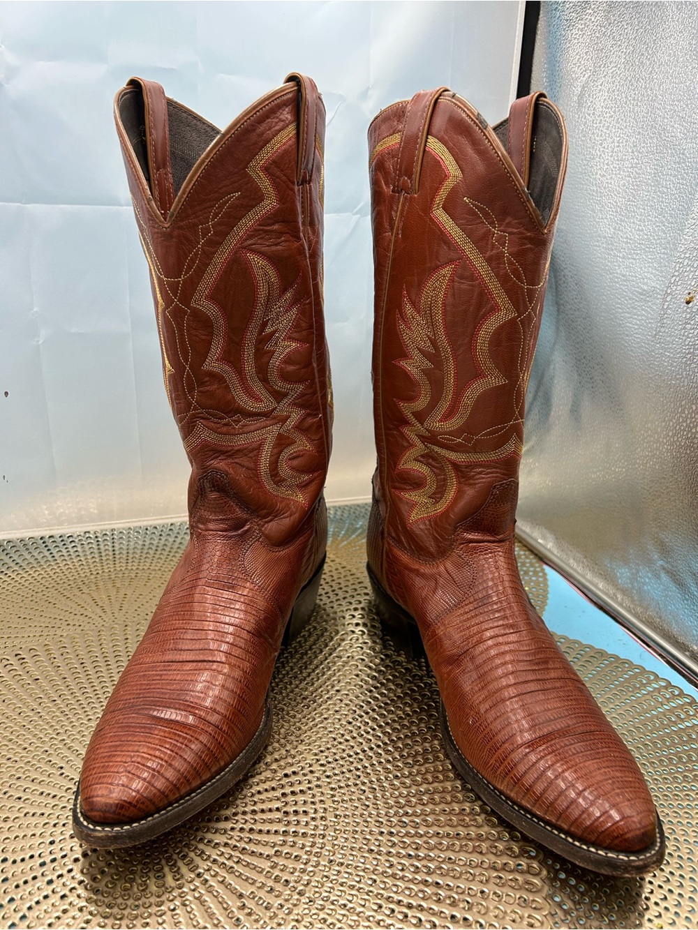Justin men 11 exotic lizard cowboy hoots USA